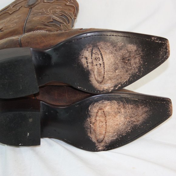 JB Dillon Cowboy Western Boots 8.5 B Goat Skin - Picture 9 of 9